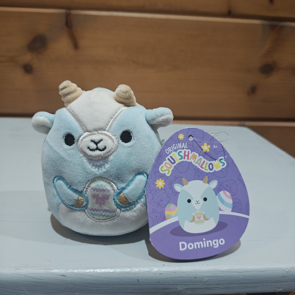 Original Squishmallows 4" Domingo The Goat With Easter Egg E4